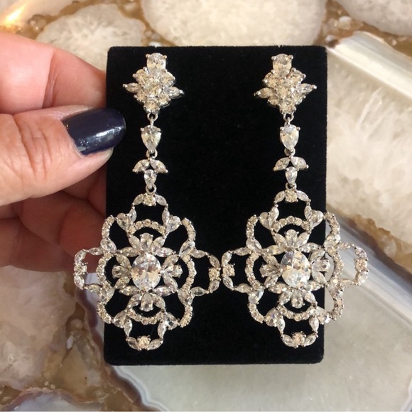 Stunning Byzantine Swarovski Statement Earrings-Boutique - Picture 5 of 9